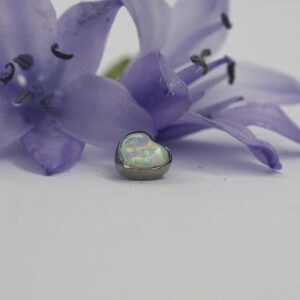 opal heart helix jewelry